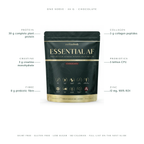 One 55 g serve of EssentialAF: 30 g protein, 3 g creatine, 8 g fibre, 5 g collagen, 5 billion CFU probiotics, 12 mg zinc