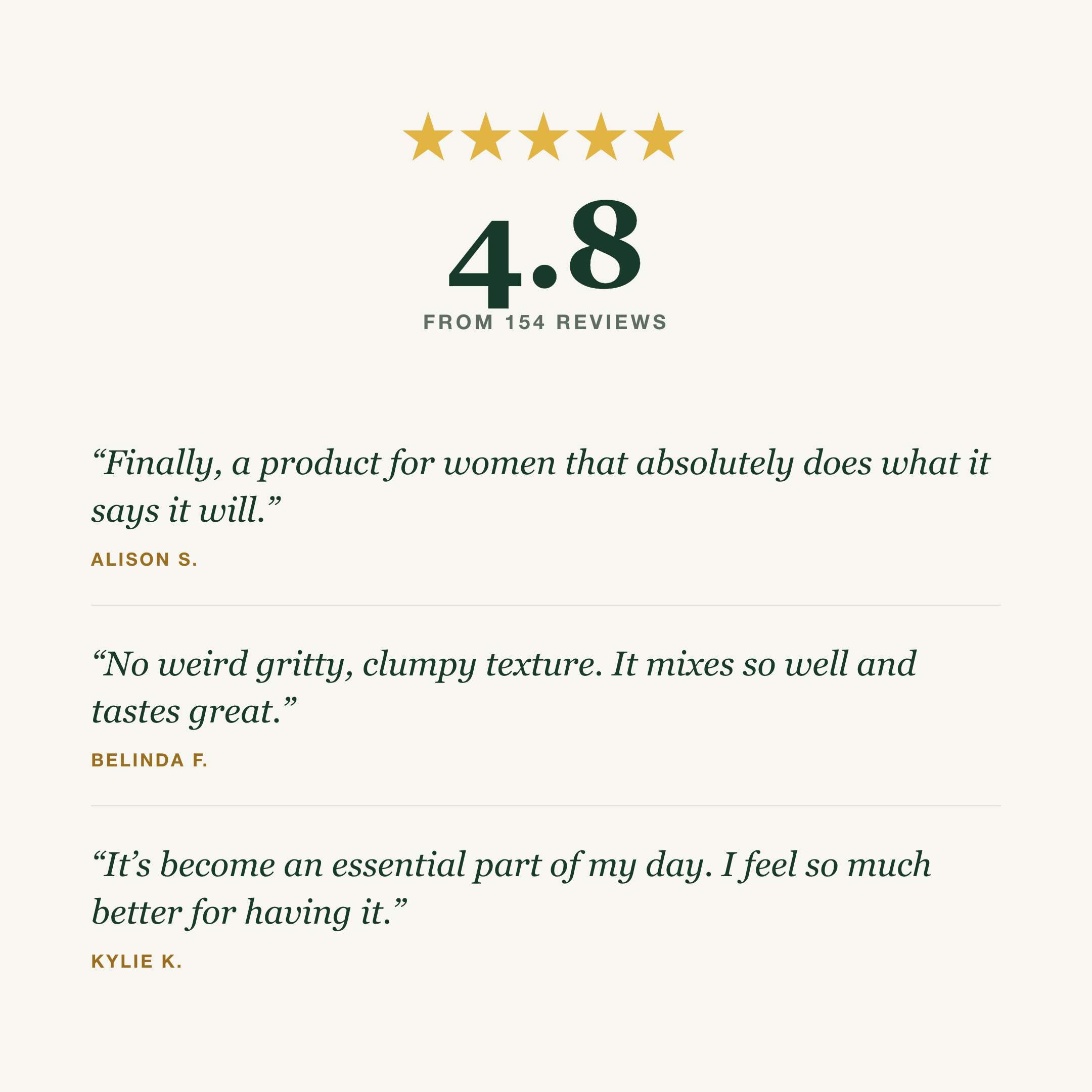 Rated 4.8 stars from 154 reviews