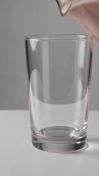A glass filling with an EssentialAF shake while the ingredients appear one by one